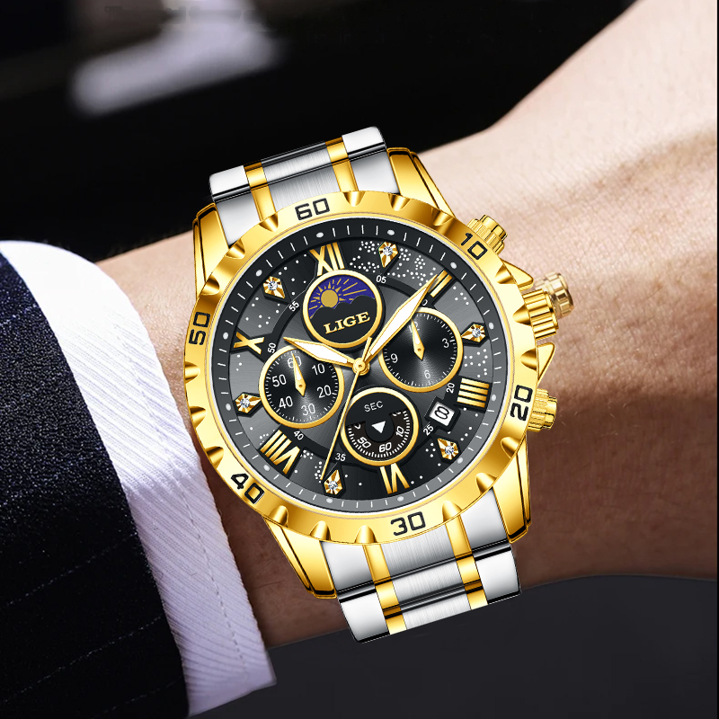 Luxury Quartz Watch Brands - Montre Homme LIGE de Luxe à