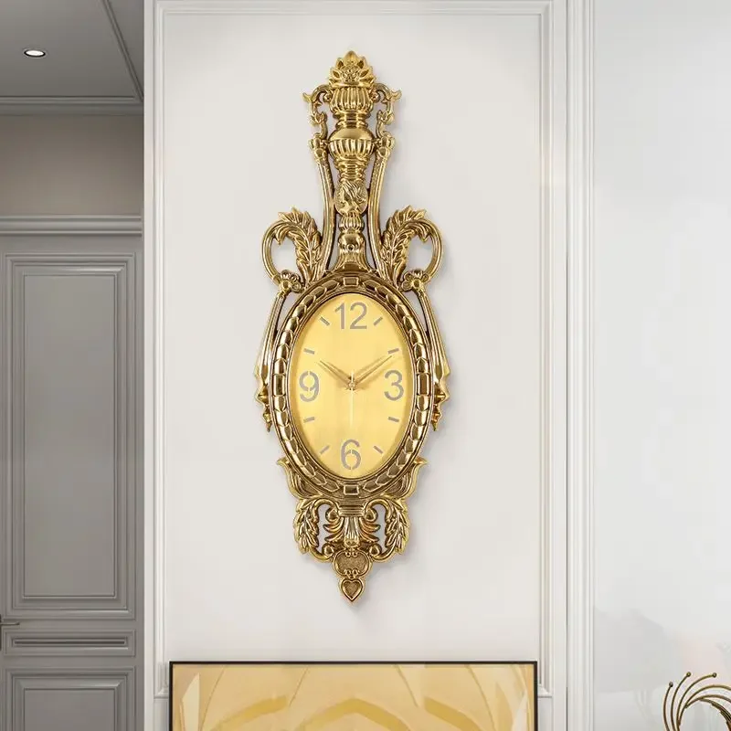 Table Watch Luxury - Horloge murale vintage de luxe silencieuse,
