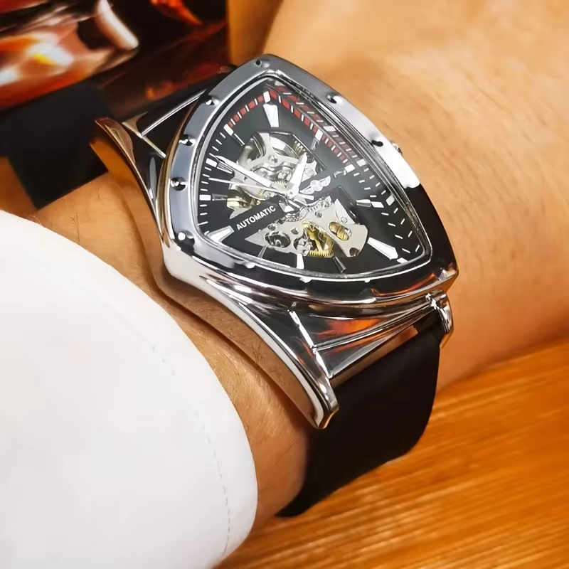 Luxury Watch Rubber Strap - WINNER Montre mécanique de luxe pour