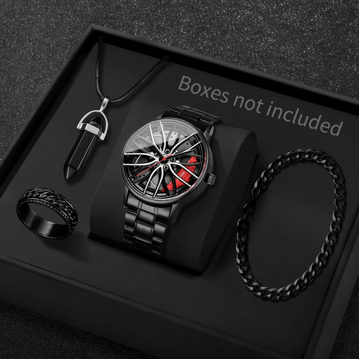 Luxury Watch Organizer For Men - Ensemble de 4 montres sport pour