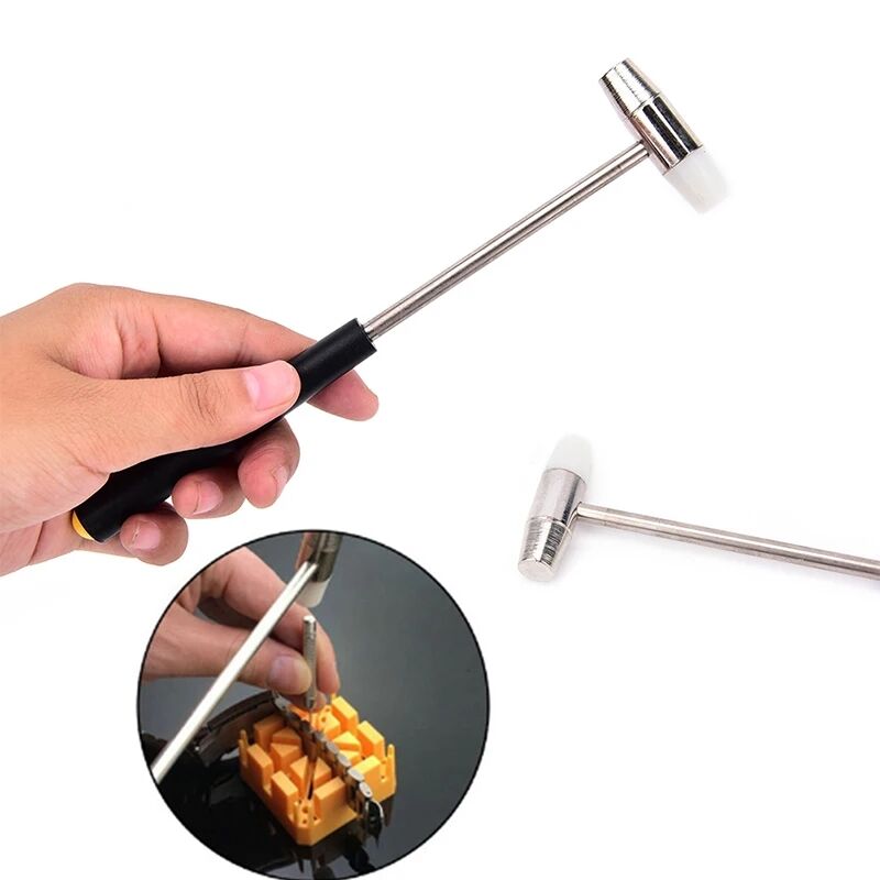 Luxury Watch Repair - Mini marteau argenté à double tête,