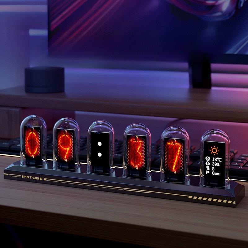 Table Watch Luxury - Horloge de table à tubes Nixie