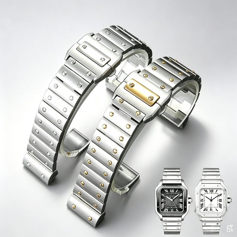 Cartier Watch Santos - Bracelet de montre en acier inoxydable