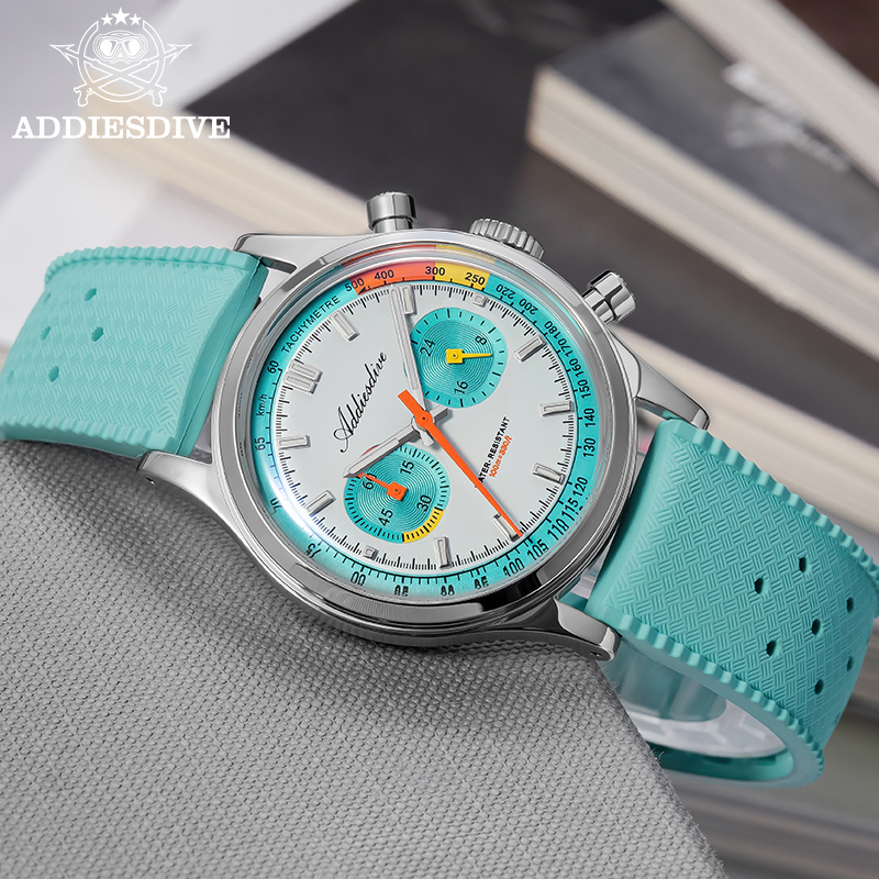 Luxury Watch Rubber Strap - ADDIESDIVE – montre chronographe multifonction pour