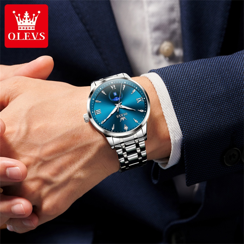 OLEVS Phase de lune montres po - Luxury Quartz Watch Brands avis et prix