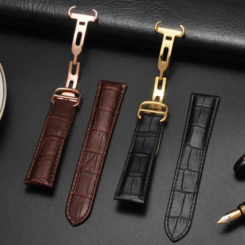 Bracelet de montre en cuir vér - Cartier Watch Santos avis et prix