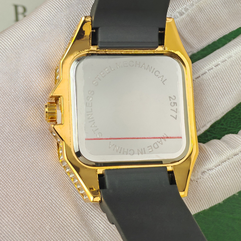 Montre à Quartz Carrée Hip Hop - Luxury Watch Rubber Strap avis et prix