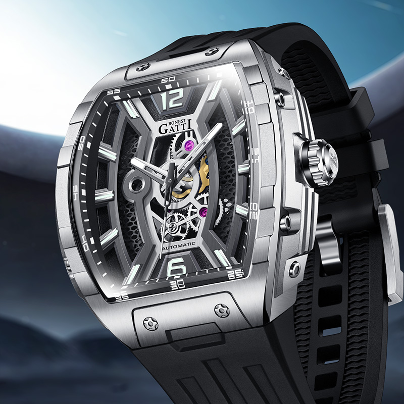 Montre de luxe pour homme BONE - Luxury Watch Rubber Strap avis et prix