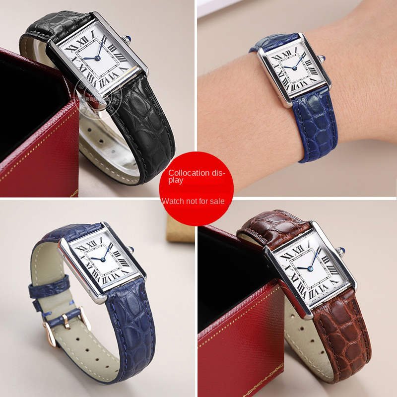 Bracelet en Cuir de Crocodile  - Cartier Watch Santos avis et prix