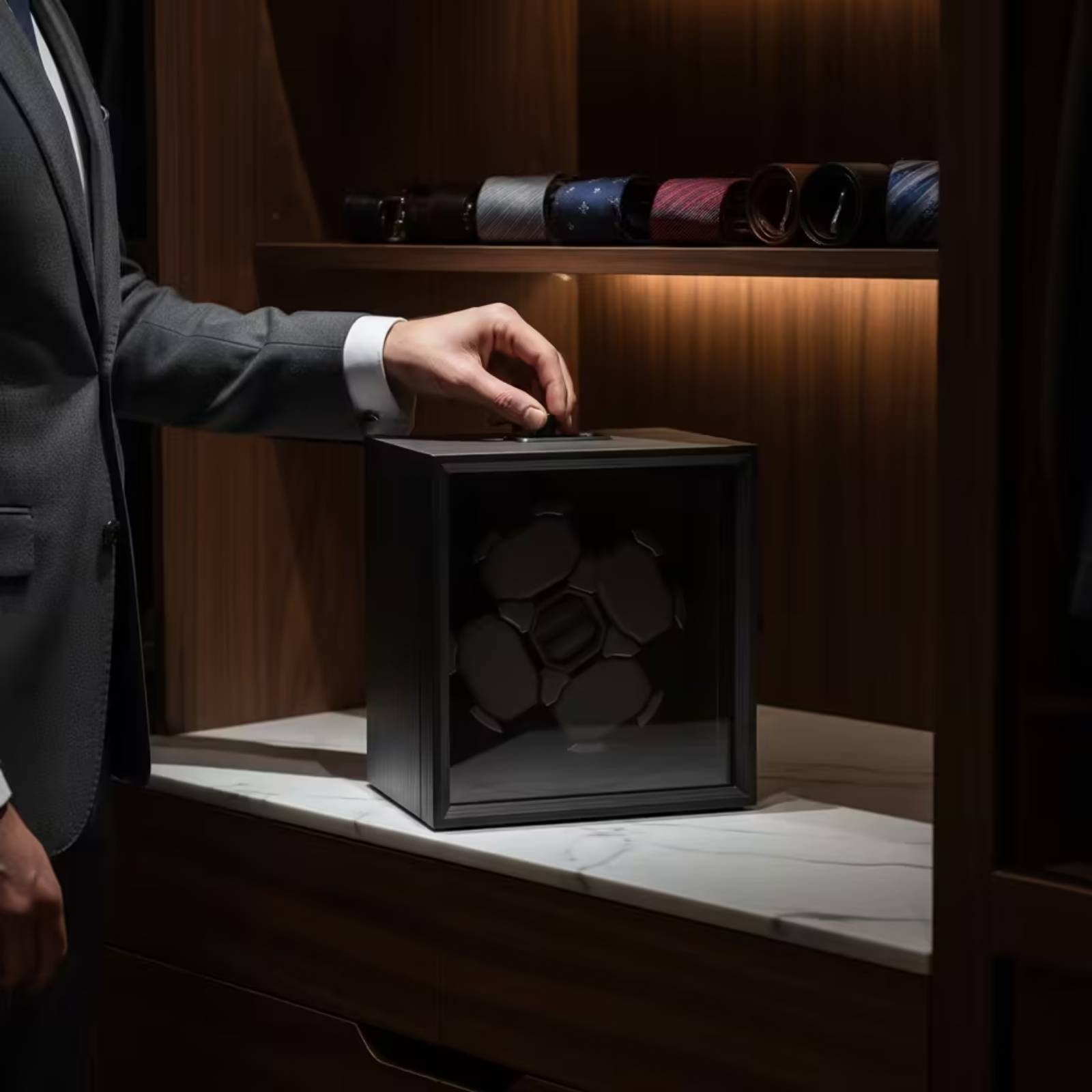 Boîte à remontoir de montre au - Luxury Watch Organizer For Men avis et prix